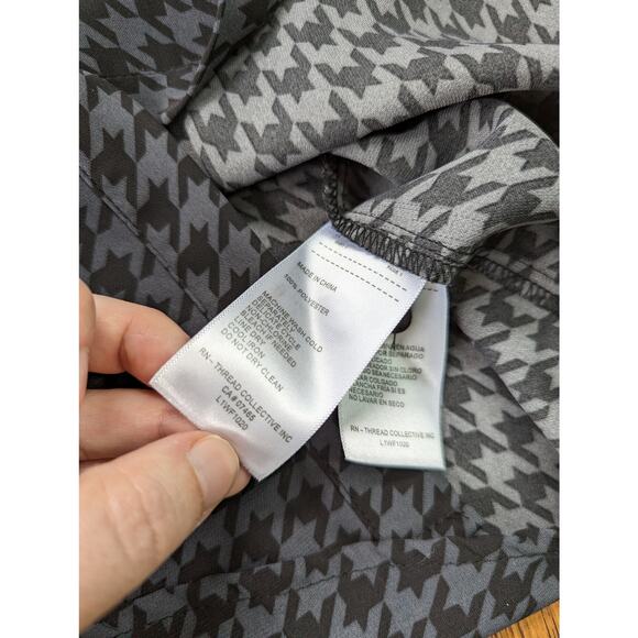 NWT Laundry by Shelli Segal Ruched Sleeve Houndstooth L - Picture 7 of 9